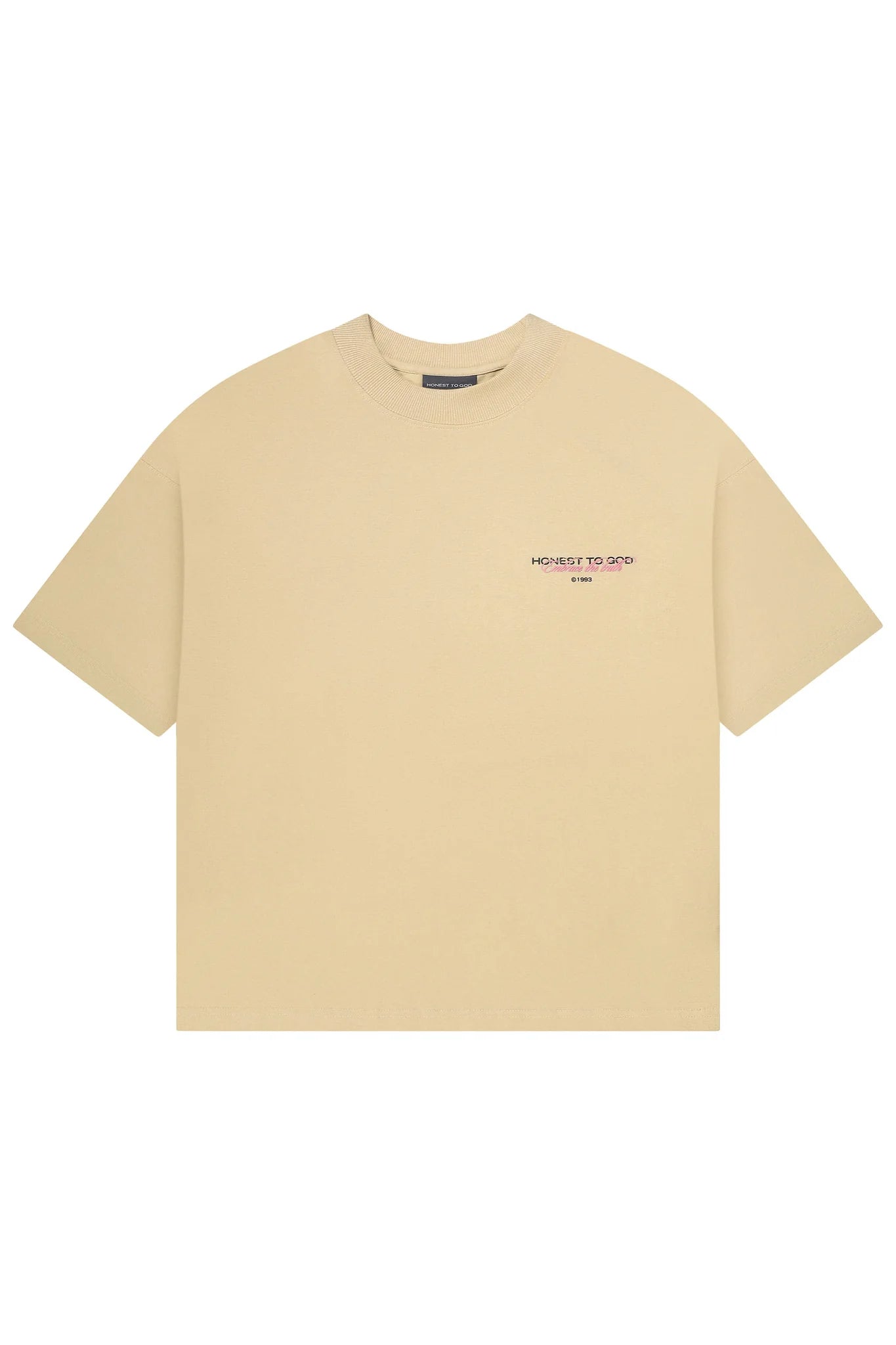 1993 EMBRACE BOX FIT TEE - BEIGE