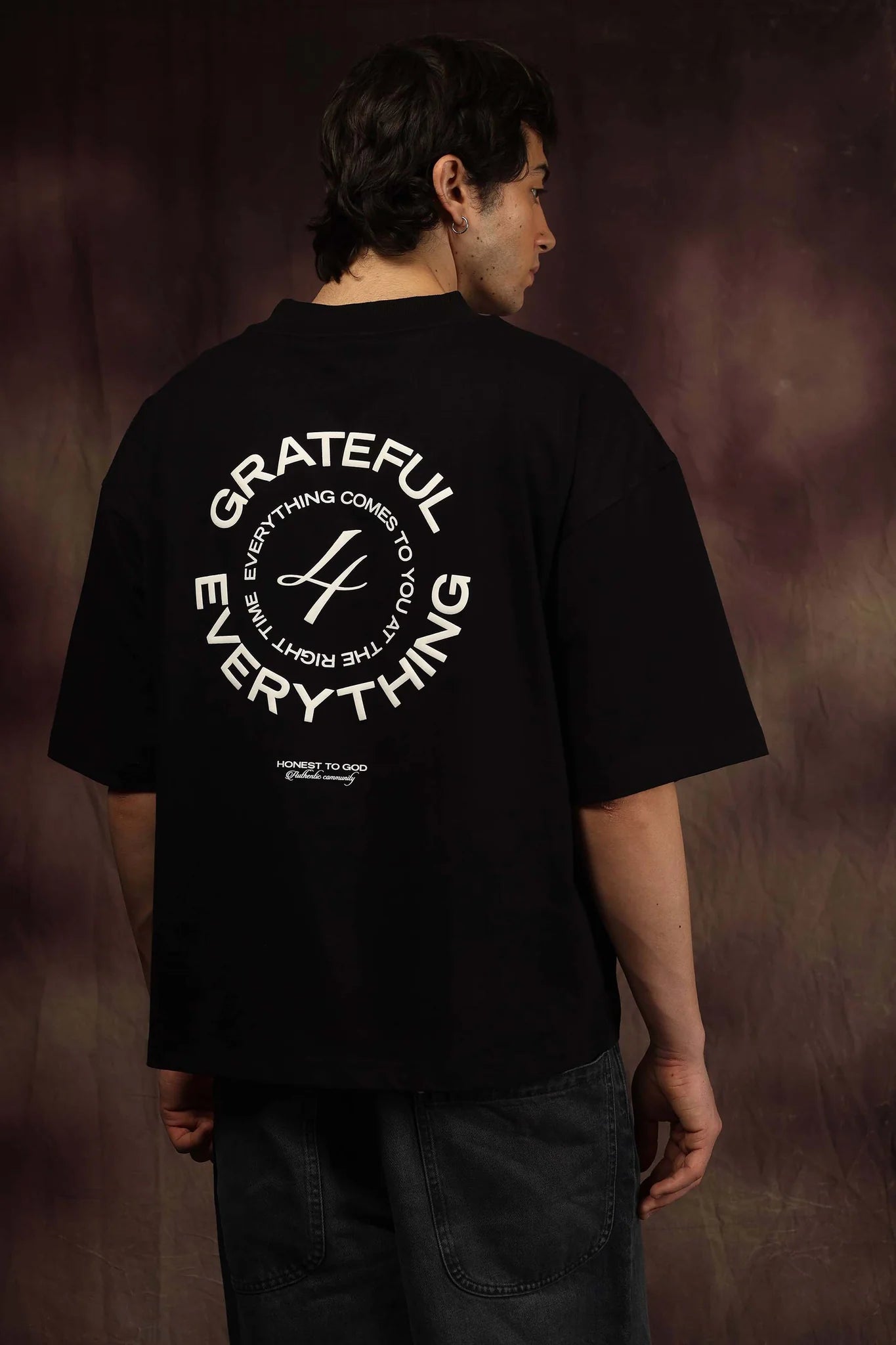 GRATEFUL BOX FIT TEE - BLACK