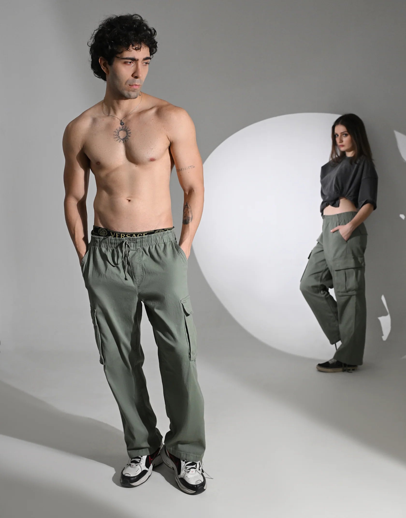 OLIVE CARGO PANTS