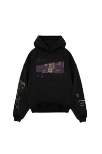 XXX TENTACION DESIGNED OVERSIZED HOODIE - BLACK
