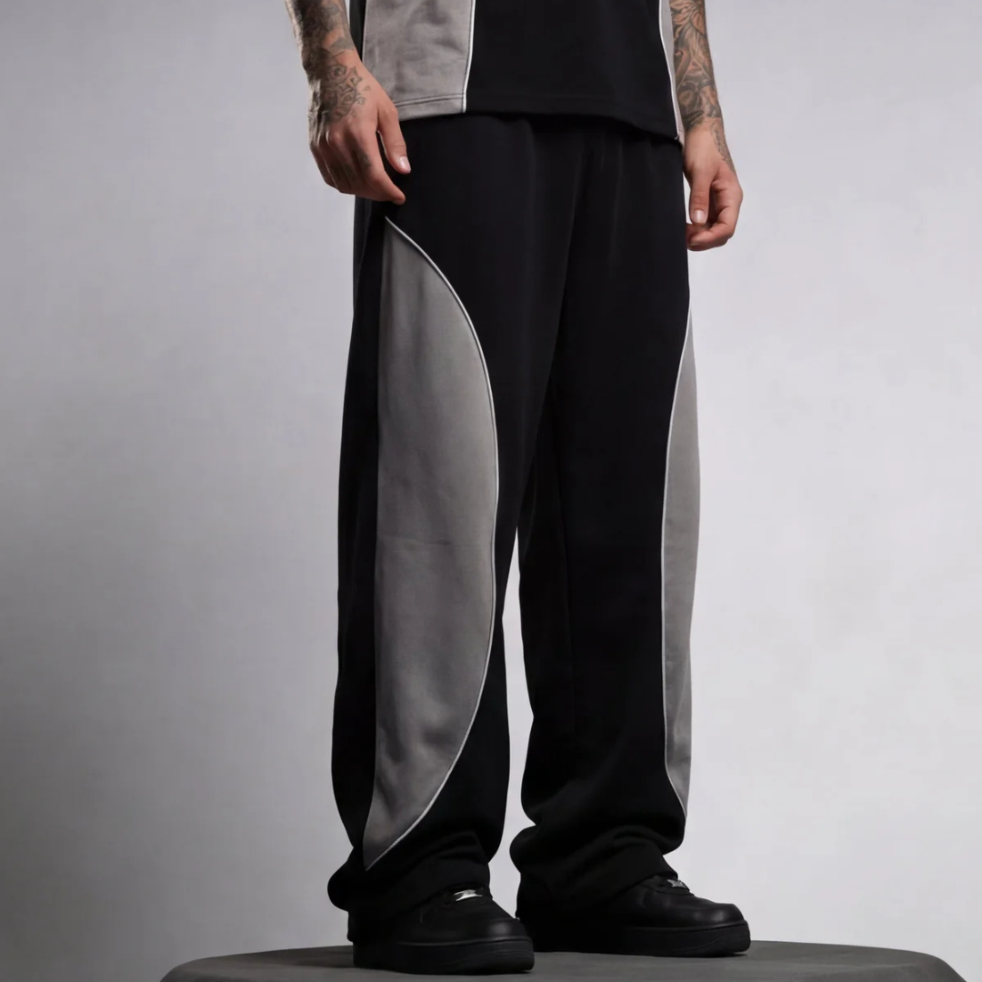GREYSCALE BAGGY SWEATPANTS