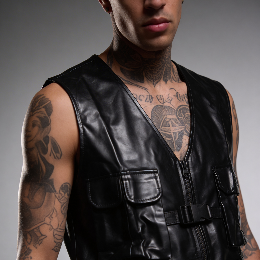 PHANTOM UTILITY LEATHER VEST