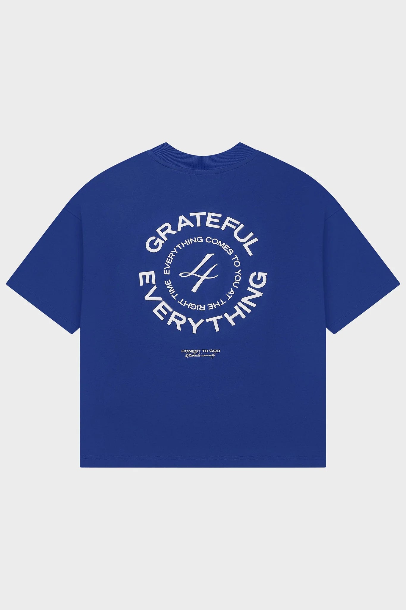 GRATEFUL BOX FIT TEE - BLUE