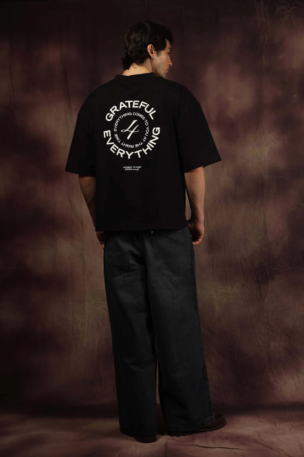 GRATEFUL BOX FIT TEE - BLACK