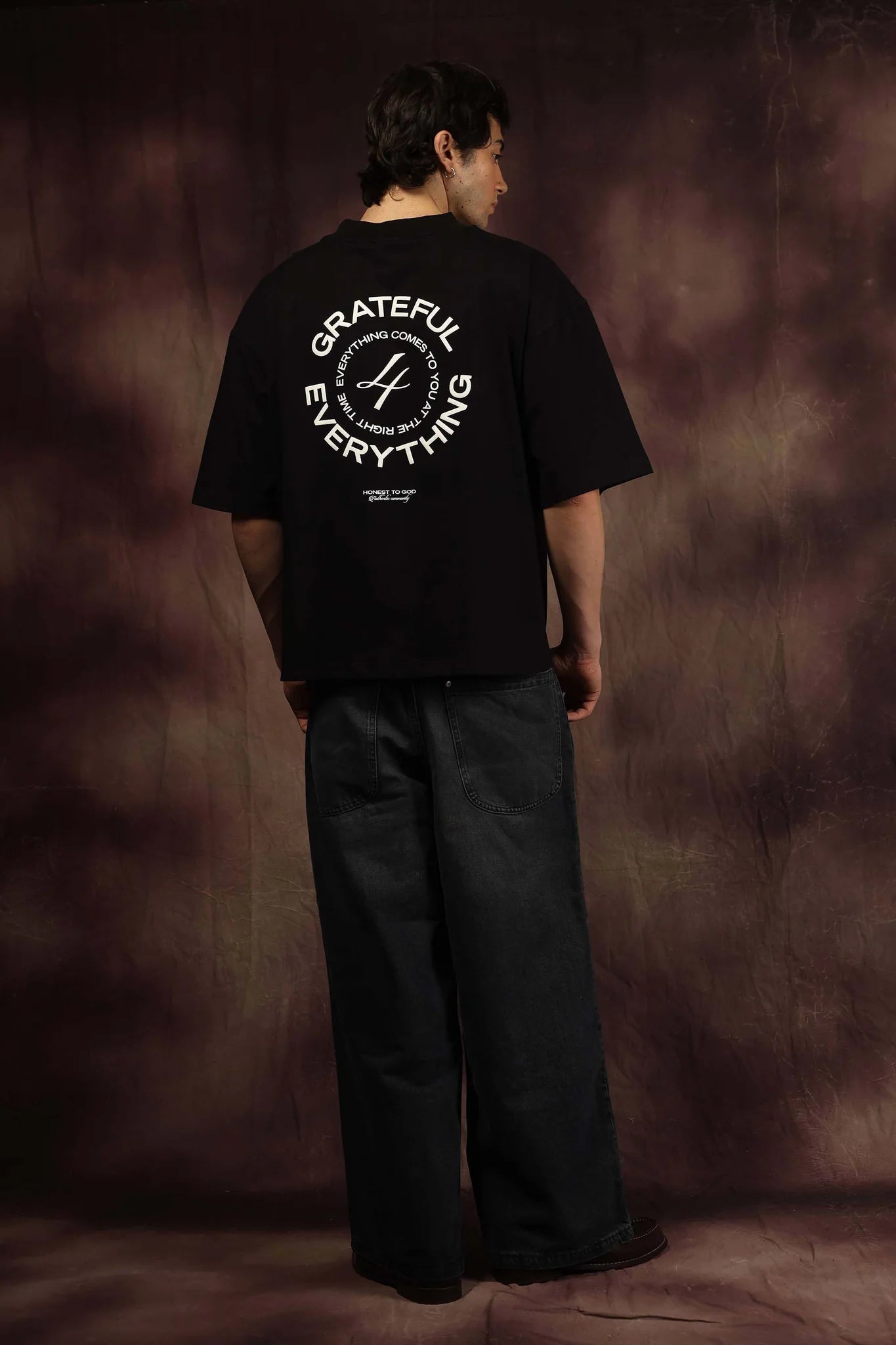 GRATEFUL BOX FIT TEE - BLACK
