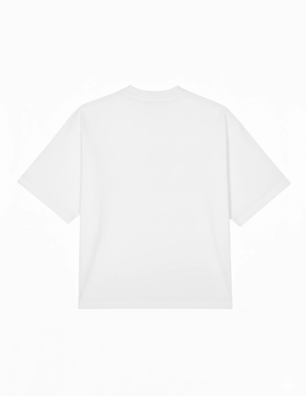 White plain T-shirt, crew neck short sleeves