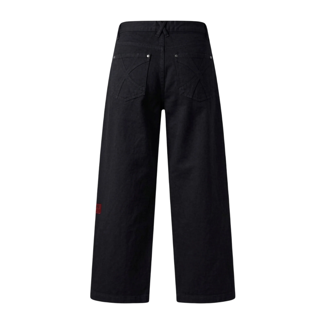 OFFDAY STRAIGHT WIDE LEG JEANS - BLACK