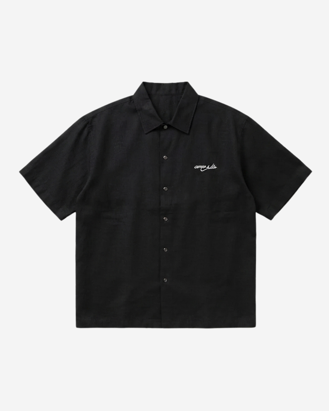 MIDNIGHT BLOOM LINEN SHIRT