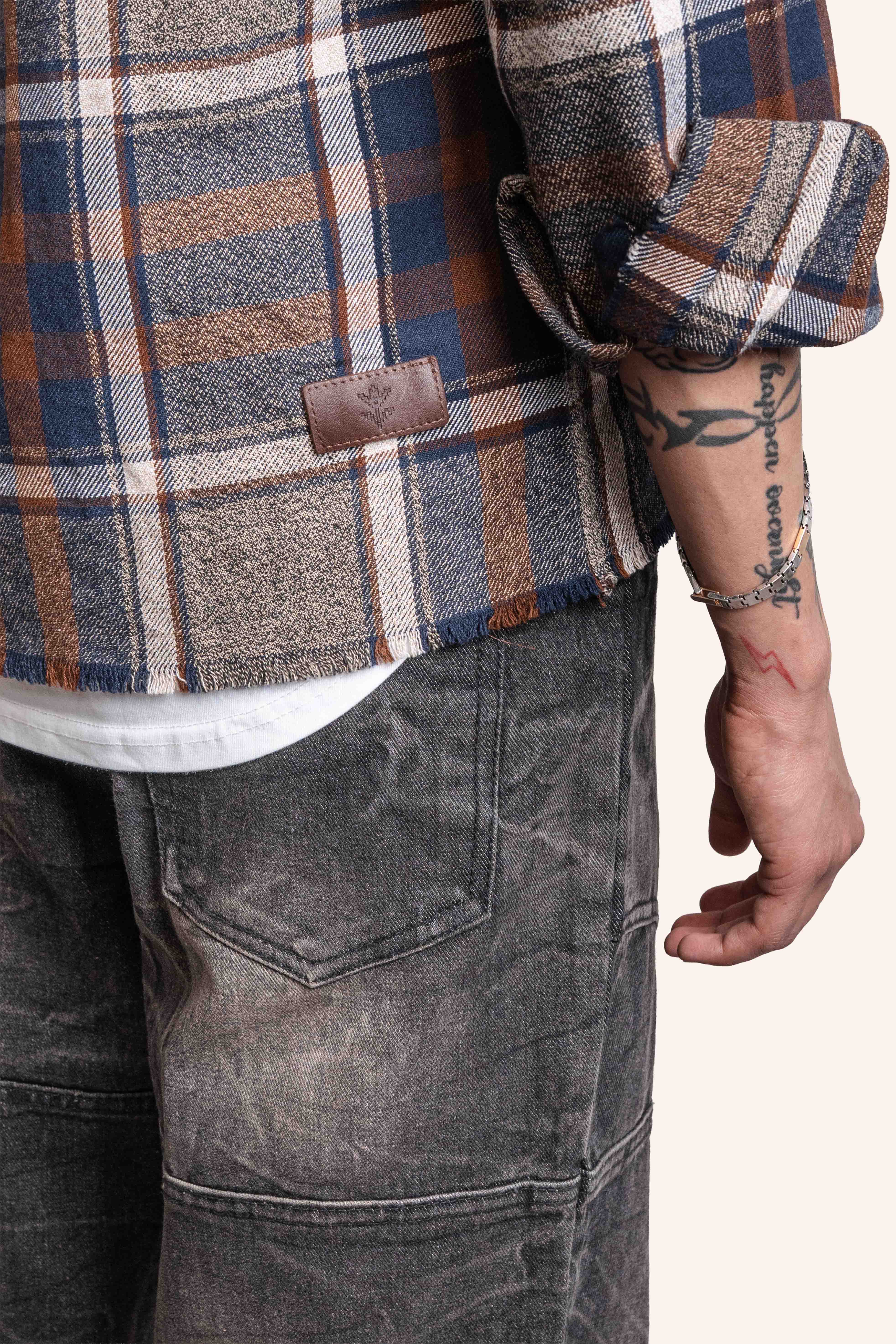 DRO JOURNEY FLANNEL - EARTH BROWN PLAID