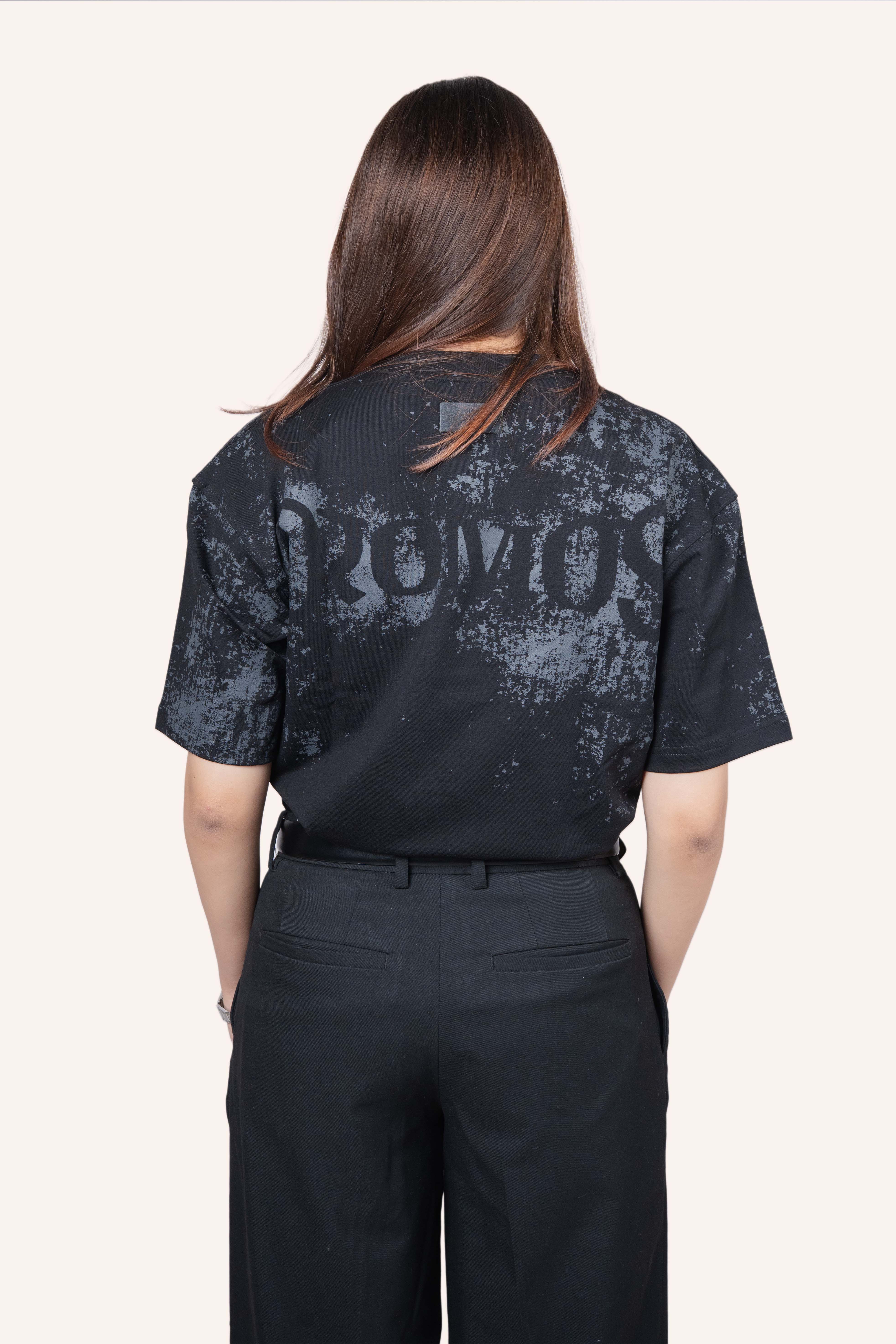 DRO WOVEN PROGRESS TEE - CHARCOAL