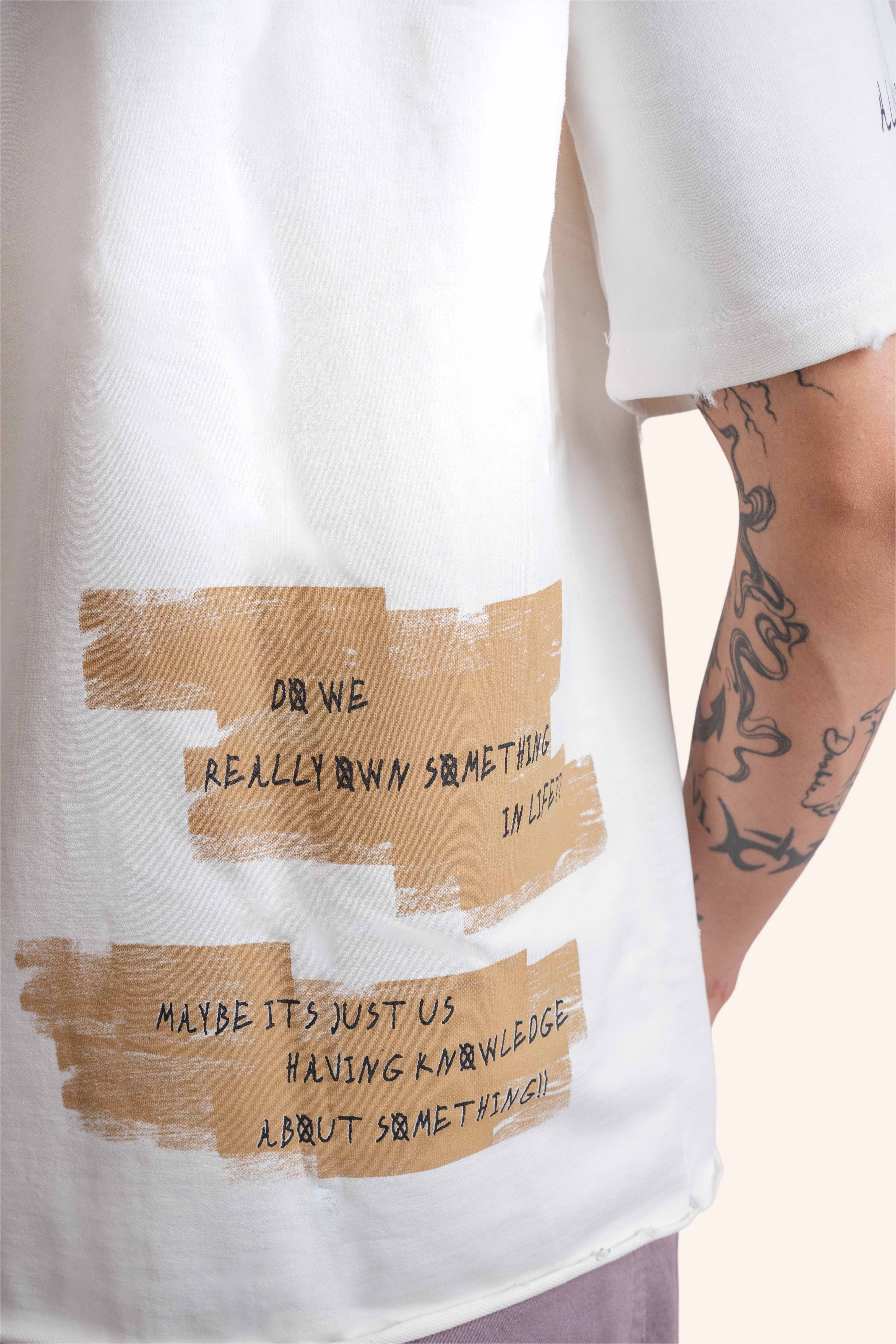 DRO BORROWED EXISTENCE TEE - WHITE