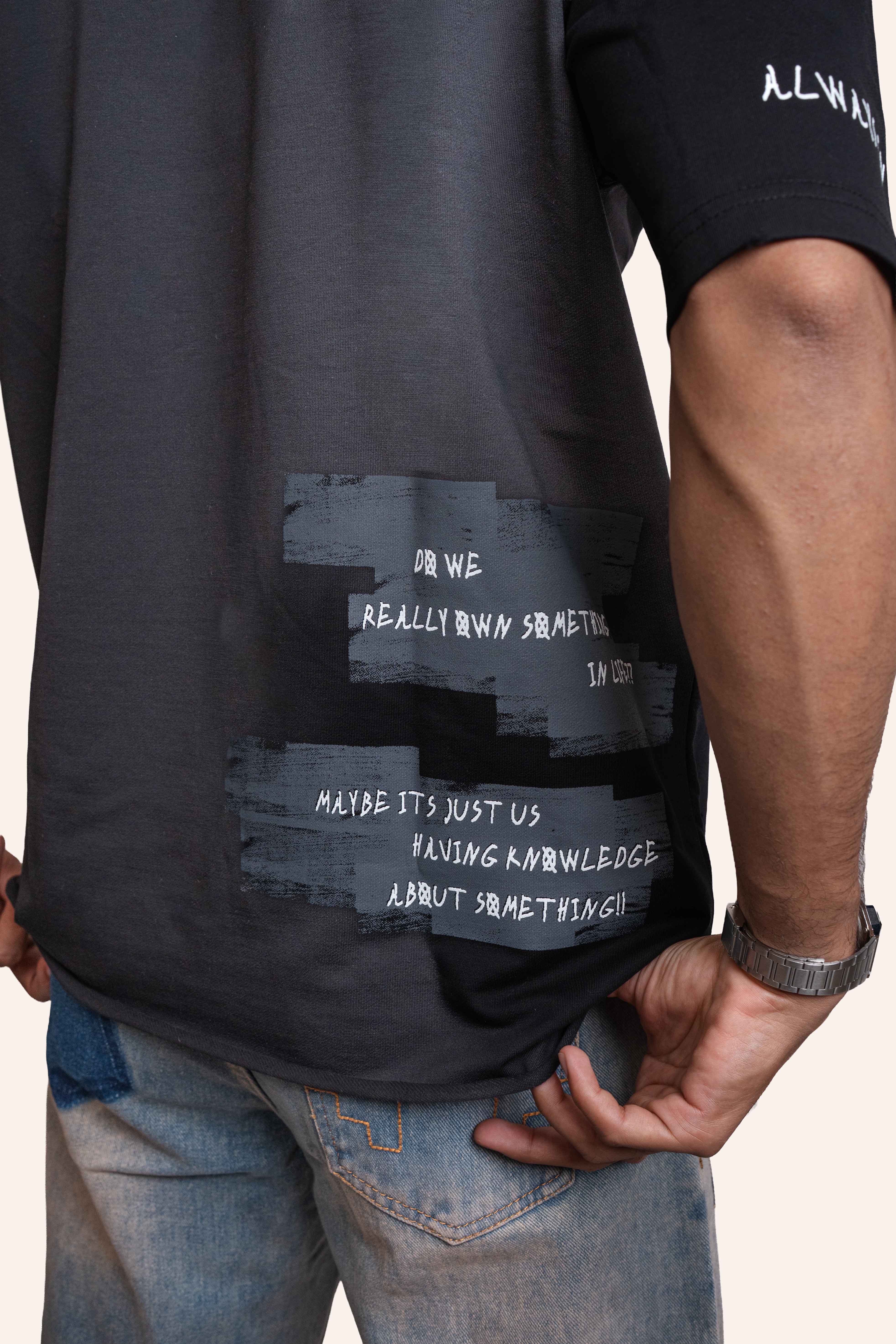 DRO BORROWED EXISTENCE TEE - JET BLACK