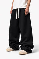 SIGNATURE BLACK WIDE LEG BAGGY SWEATPANTS THEFITCHECK