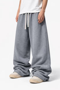CLOUD GREY WIDE LEG BAGGY SWEATPANTS
