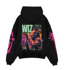 WIZ KHALIFA DESIGNED OVERSIZED HOODIE - BLACK