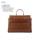 THE CONVERTIBLE WORK BAG : HANDBAG, BACKPACK TO SHOULDER TOTE - MOCHA ELEGANCE STROKES GALLERY