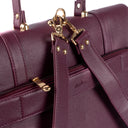 THE CONVERTIBLE WORK BAG : HANDBAG, BACKPACK TO SHOULDER TOTE - BURGUNDY BELLE STROKES GALLERY