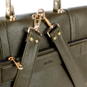 THE CONVERTIBLE WORK BAG : HANDBAG, BACKPACK TO SHOULDER TOTE - OLIVE OPULENCE STROKES GALLERY