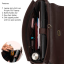 THE CONVERTIBLE WORK BAG : HANDBAG, BACKPACK TO SHOULDER TOTE - MAHOGANY MYSTIQUE STROKES GALLERY