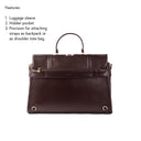 THE CONVERTIBLE WORK BAG : HANDBAG, BACKPACK TO SHOULDER TOTE - MAHOGANY MYSTIQUE STROKES GALLERY