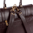 THE CONVERTIBLE WORK BAG : HANDBAG, BACKPACK TO SHOULDER TOTE - MAHOGANY MYSTIQUE STROKES GALLERY