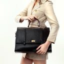 THE CONVERTIBLE WORK BAG : HANDBAG, BACKPACK TO SHOULDER TOTE - CHARCOAL CHIC STROKES GALLERY