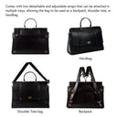 THE CONVERTIBLE WORK BAG : HANDBAG, BACKPACK TO SHOULDER TOTE - CHARCOAL CHIC STROKES GALLERY