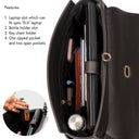 THE CONVERTIBLE WORK BAG : HANDBAG, BACKPACK TO SHOULDER TOTE - CHARCOAL CHIC STROKES GALLERY