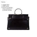 THE CONVERTIBLE WORK BAG : HANDBAG, BACKPACK TO SHOULDER TOTE - CHARCOAL CHIC STROKES GALLERY