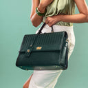 COMPACT CONVERTIBLE WORK BAG FOR 14" LAPTOPS - EMERALD ELEGANCE STROKES GALLERY