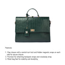 COMPACT CONVERTIBLE WORK BAG FOR 14" LAPTOPS - EMERALD ELEGANCE STROKES GALLERY