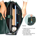 COMPACT CONVERTIBLE WORK BAG FOR 14" LAPTOPS - EMERALD ELEGANCE STROKES GALLERY