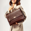 COMPACT CONVERTIBLE WORK BAG FOR 14" LAPTOPS - MAHOGANY MYSTIQUE STROKES GALLERY