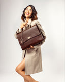 COMPACT CONVERTIBLE WORK BAG FOR 14" LAPTOPS - MAHOGANY MYSTIQUE STROKES GALLERY