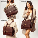 COMPACT CONVERTIBLE WORK BAG FOR 14" LAPTOPS - MAHOGANY MYSTIQUE STROKES GALLERY