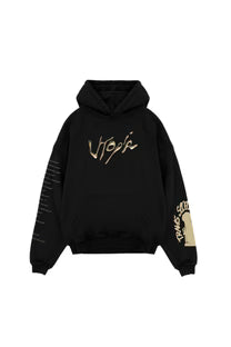 UTOPIA DESIGNED HOODIE - BLACK