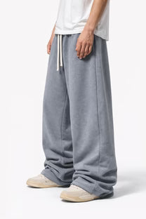 CLOUD GREY WIDE LEG BAGGY SWEATPANTS