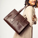 MAHOGANY MYSTIQUE AMIRA TOTE BAG FOR 16' LAPTOPS STROKES GALLERY