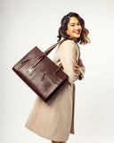 MAHOGANY MYSTIQUE AMIRA TOTE BAG FOR 16' LAPTOPS STROKES GALLERY