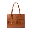 MOCHA ELEGANCE AMIRA TOTE BAG FOR 16' LAPTOPS STROKES GALLERY