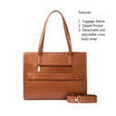 MOCHA ELEGANCE AMIRA TOTE BAG FOR 16' LAPTOPS STROKES GALLERY