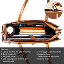 MOCHA ELEGANCE AMIRA TOTE BAG FOR 16' LAPTOPS STROKES GALLERY