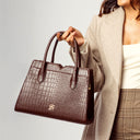 MAHOGANY MYSTIQUE POISE HANDBAG STROKES GALLERY