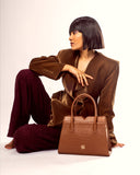 MOCHA ELEGANCE POISE HANDBAG STROKES GALLERY