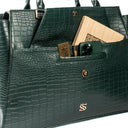 EMERALD ELEGANCE GRANDE TOTE BAG FOR 17' LAPTOPS STROKES GALLERY
