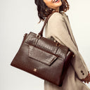 MAHOGANY MYSTIQUE GRANDE TOTE BAG FOR 17' LAPTOPS STROKES GALLERY