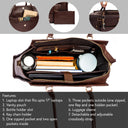 MAHOGANY MYSTIQUE GRANDE TOTE BAG FOR 17' LAPTOPS STROKES GALLERY