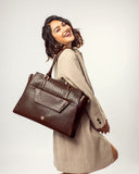 MAHOGANY MYSTIQUE GRANDE TOTE BAG FOR 17' LAPTOPS STROKES GALLERY
