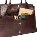 MAHOGANY MYSTIQUE GRANDE TOTE BAG FOR 17' LAPTOPS STROKES GALLERY