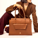 MOCHA ELEGANCE GRANDE TOTE BAG FOR 17' LAPTOPS STROKES GALLERY